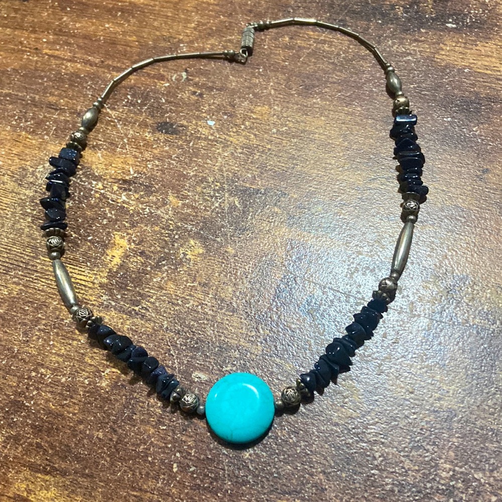 Turquoise stone necklace